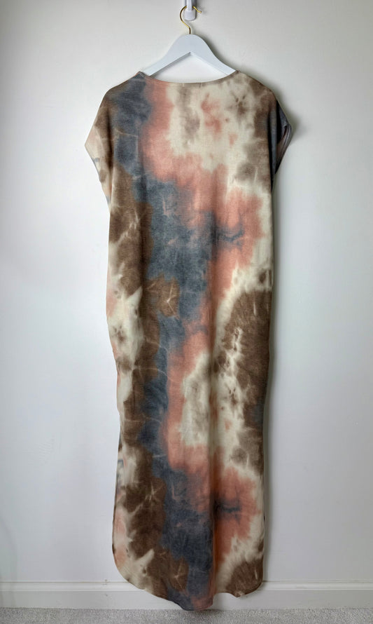 Neutral Tie Dye Shift Dress
