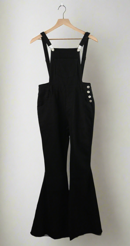 Bellbottom Denim Overalls