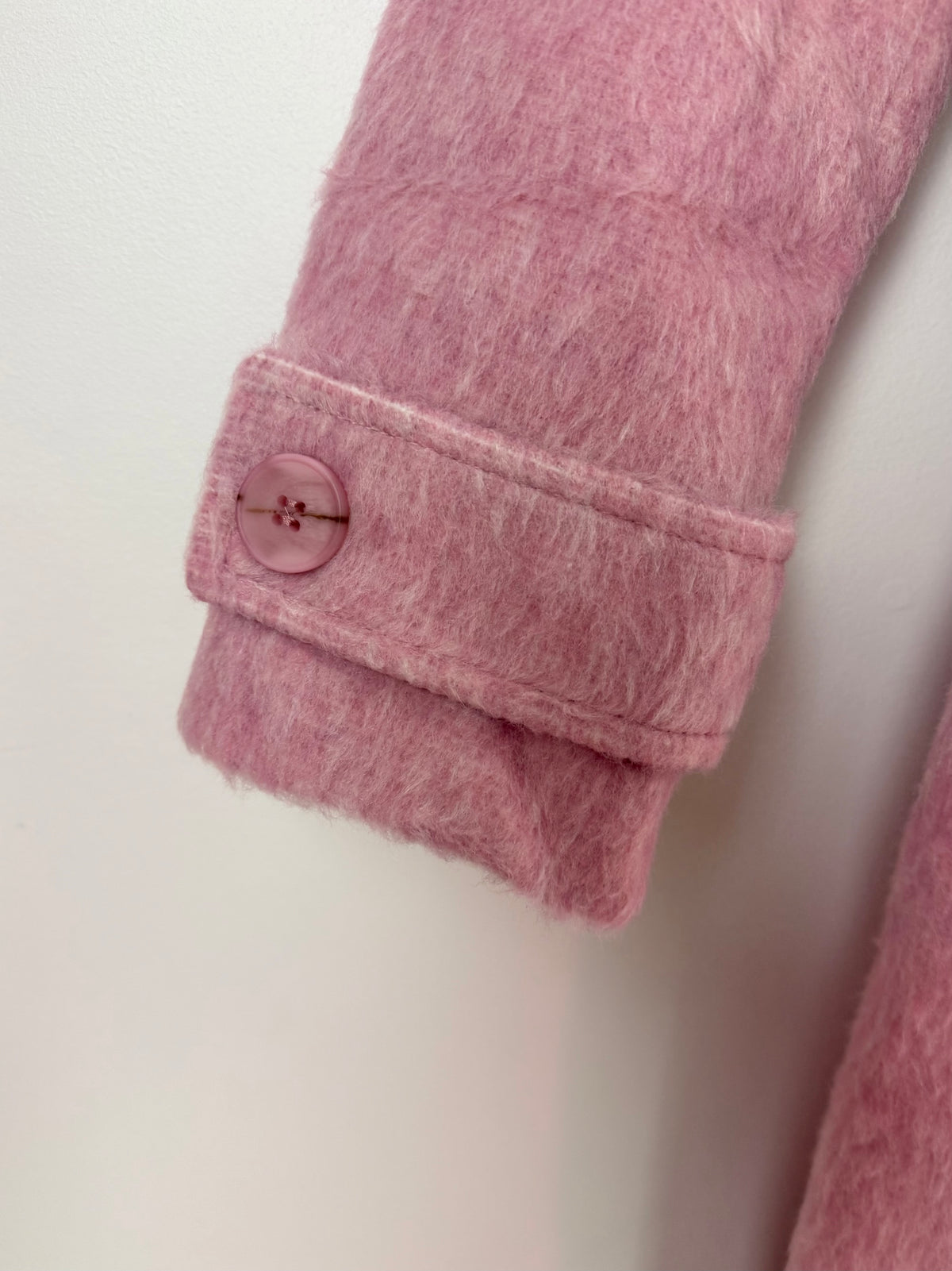 Mauve Moment — Dusty Pink Plush Longline Coat