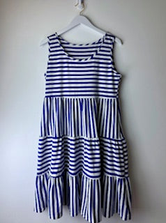 Striped Sleeveless Loose Fit Mini Dress