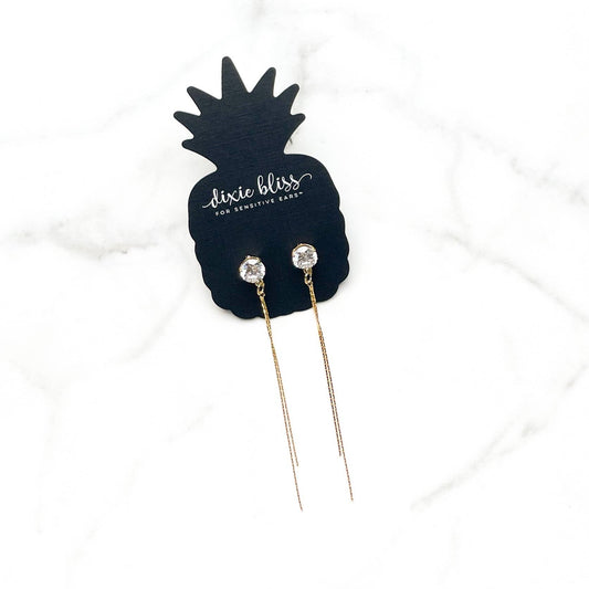 The Venus Syndicate – Statement Gold Fringe Earrings for Glam Nights
