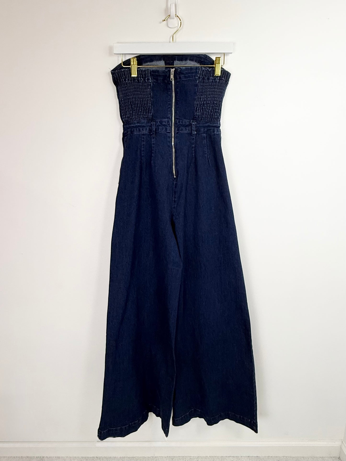 Harper Wide Leg Denim Jumpsuit