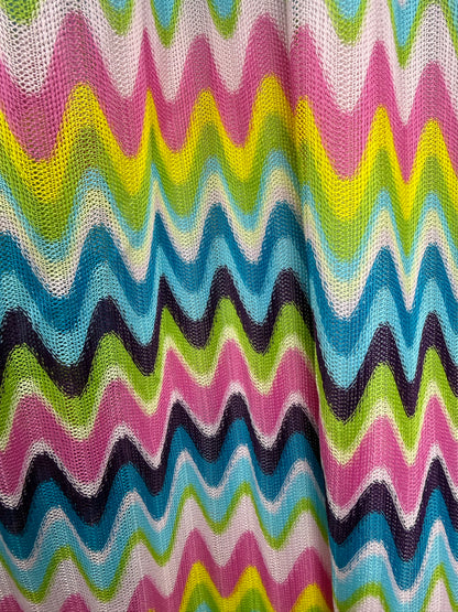 Waves of Summer Maxi Dress – Multicolor Tassel Detail & Crochet Accents