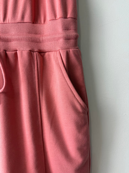 Mineral Red Zipped Collar Drawstring Waist Dress