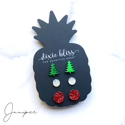Juniper Earrings – Holiday Sparkle Trio