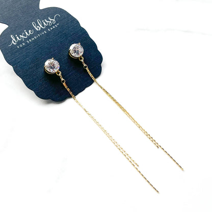 The Venus Syndicate – Statement Gold Fringe Earrings for Glam Nights