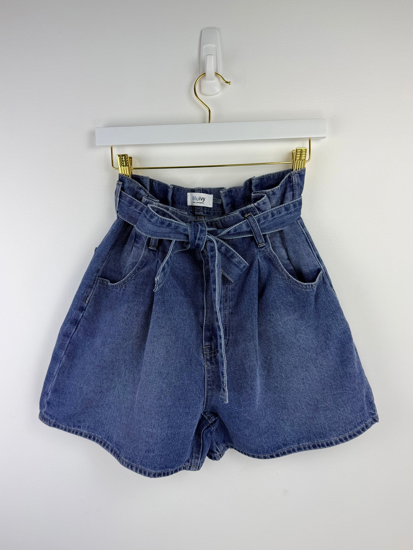 Camille High-Waist Paperbag Shorts