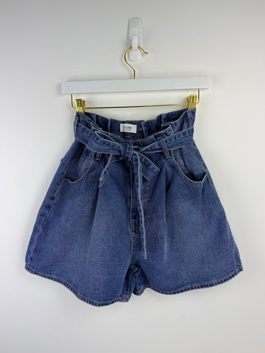 Camille High-Waist Paperbag Shorts