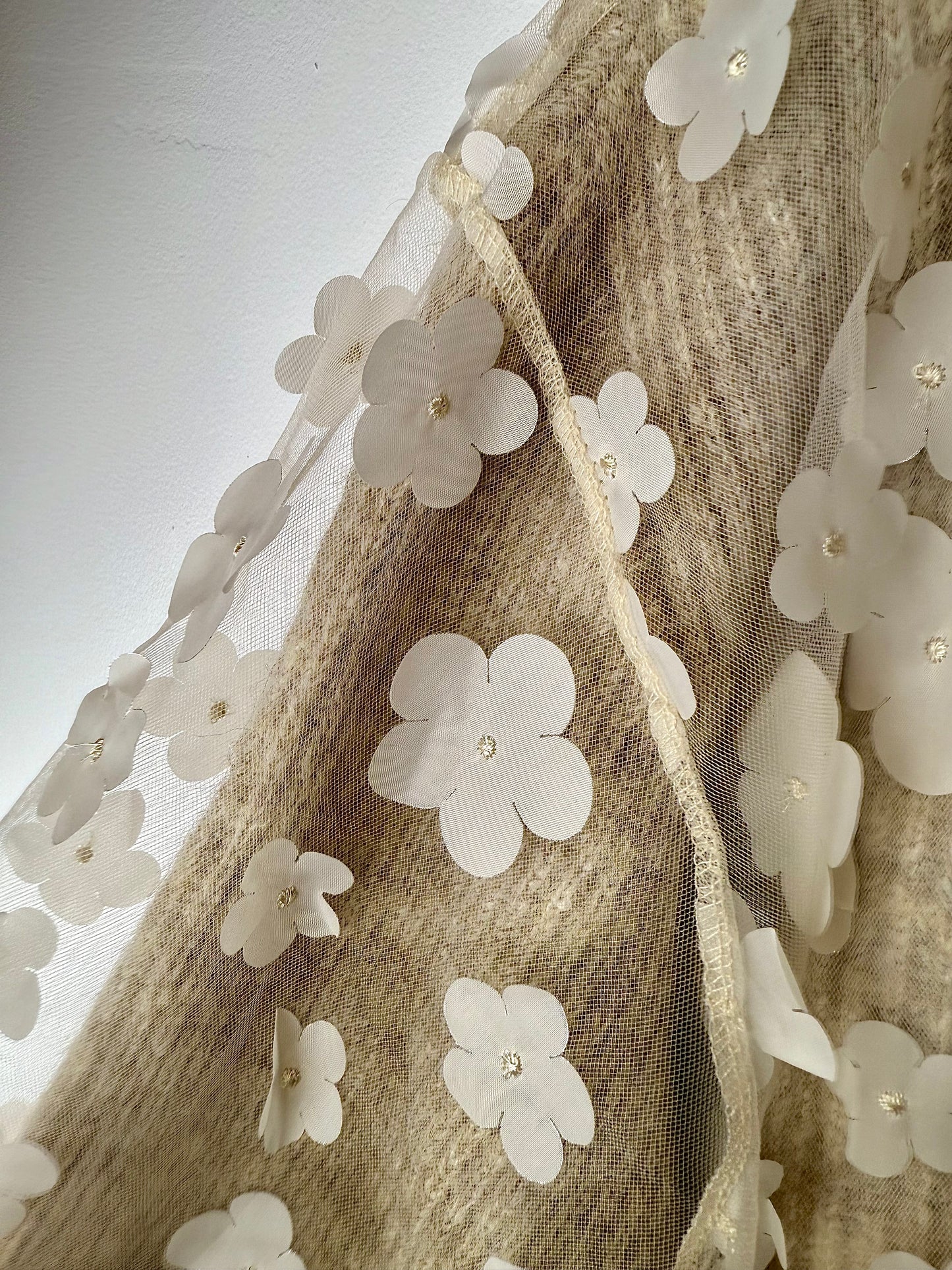Flower Tulle Overlay Cozy Sweater