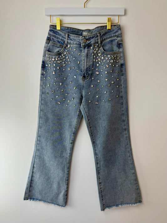 Rhinestone Denim Jeans