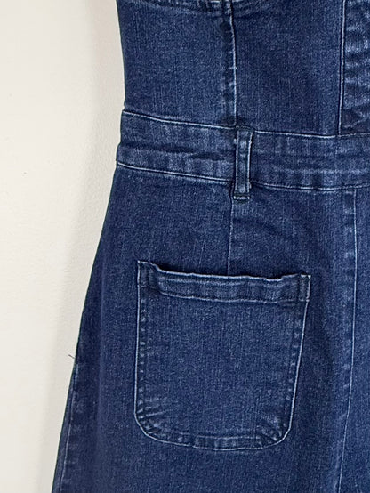 Harper Wide Leg Denim Jumpsuit
