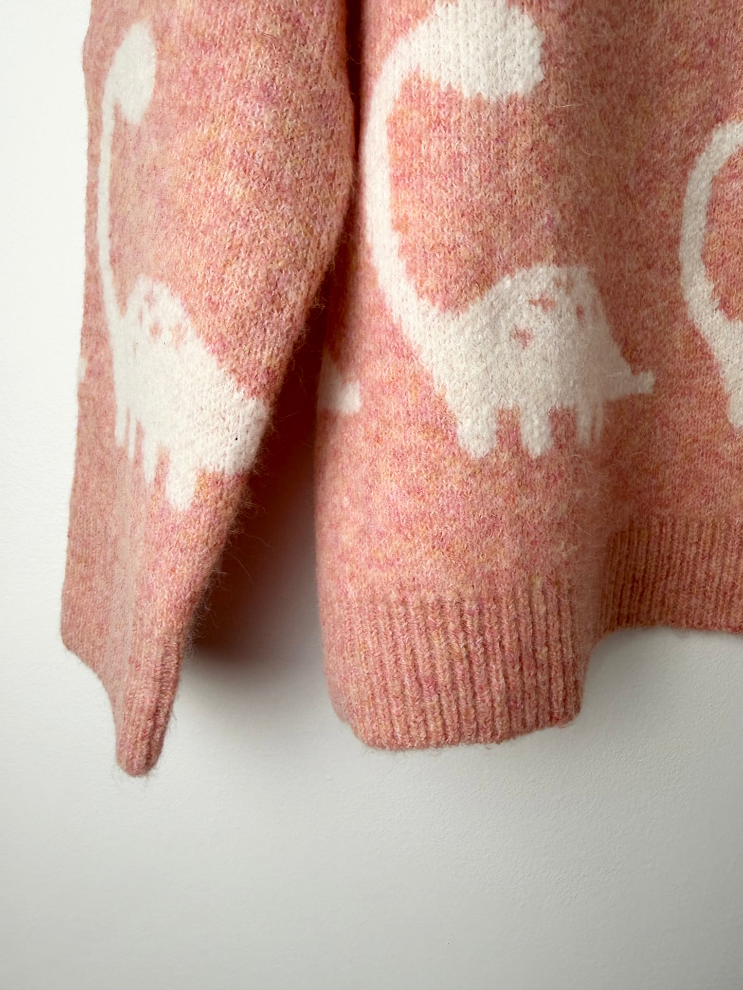 Dino Darling Blush Knit Sweater
