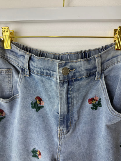Floral Embroidered Jeans