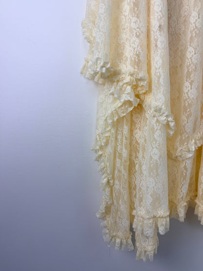 Meadow Grace Tiered Lace Midi Skirt