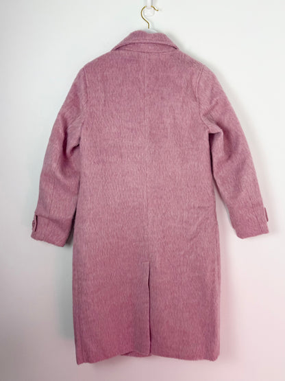 Mauve Moment — Dusty Pink Plush Longline Coat