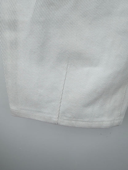 Skyline Slouch-White High-Rise Cropped Pants