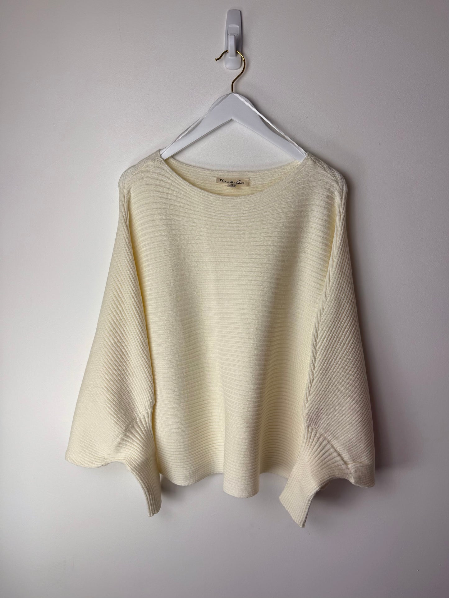 The Effortless Muse – Ivory Dolman Sleeve Knit Sweater