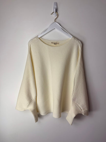 The Effortless Muse – Ivory Dolman Sleeve Knit Sweater