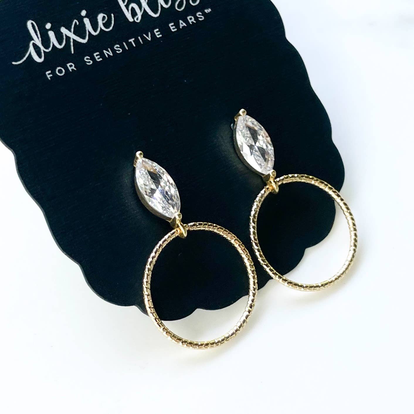 The Countess Earrings-Golden Filigree Marquis Drops