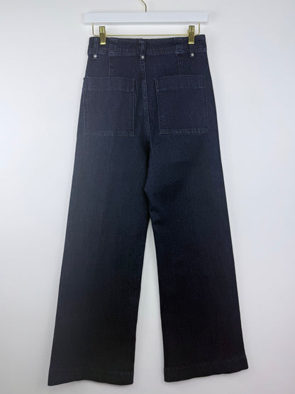 Elegant Ease-High-Rise Denim Pants
