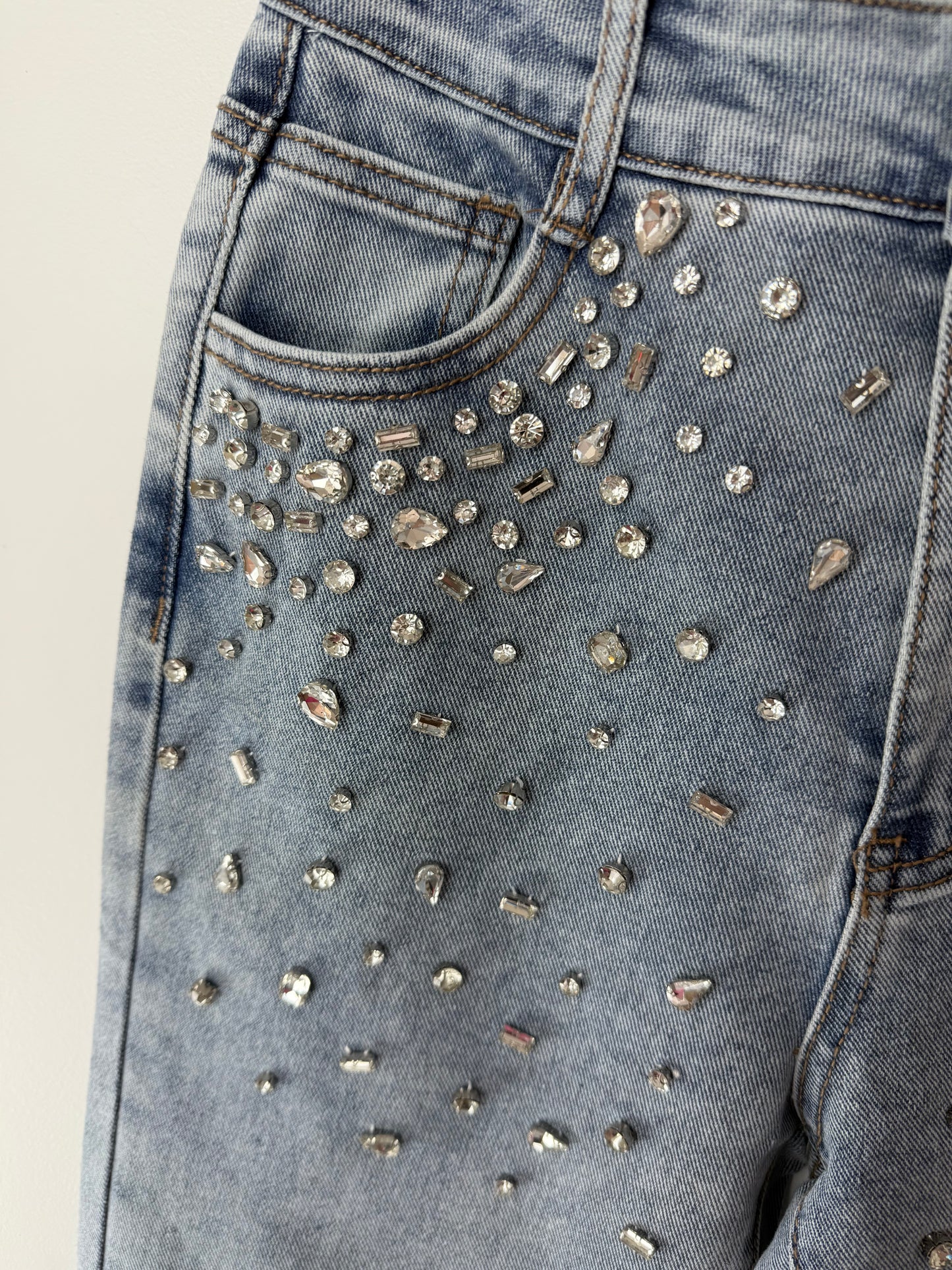 Rhinestone Denim Jeans