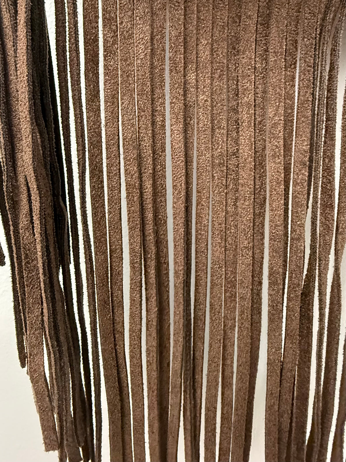 Desert Darling — Dark Brown Fringe Faux Suede Crossbody Bag