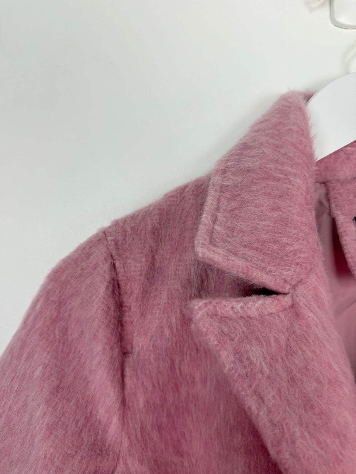 Mauve Moment — Dusty Pink Plush Longline Coat