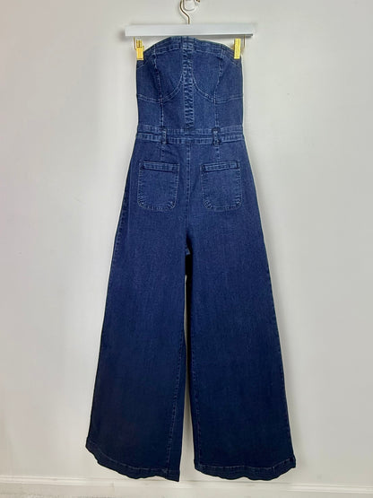 Harper Wide Leg Denim Jumpsuit