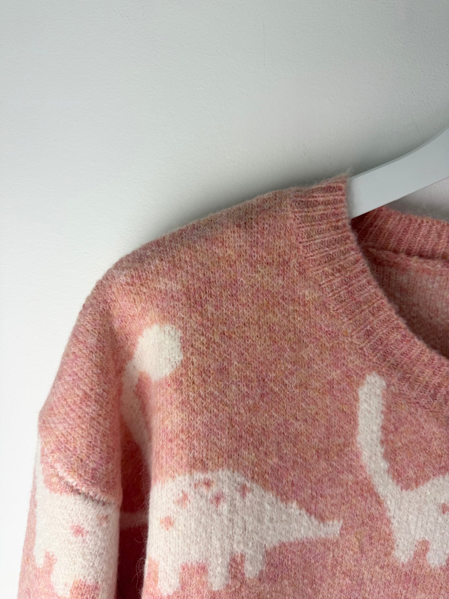 Dino Darling Blush Knit Sweater
