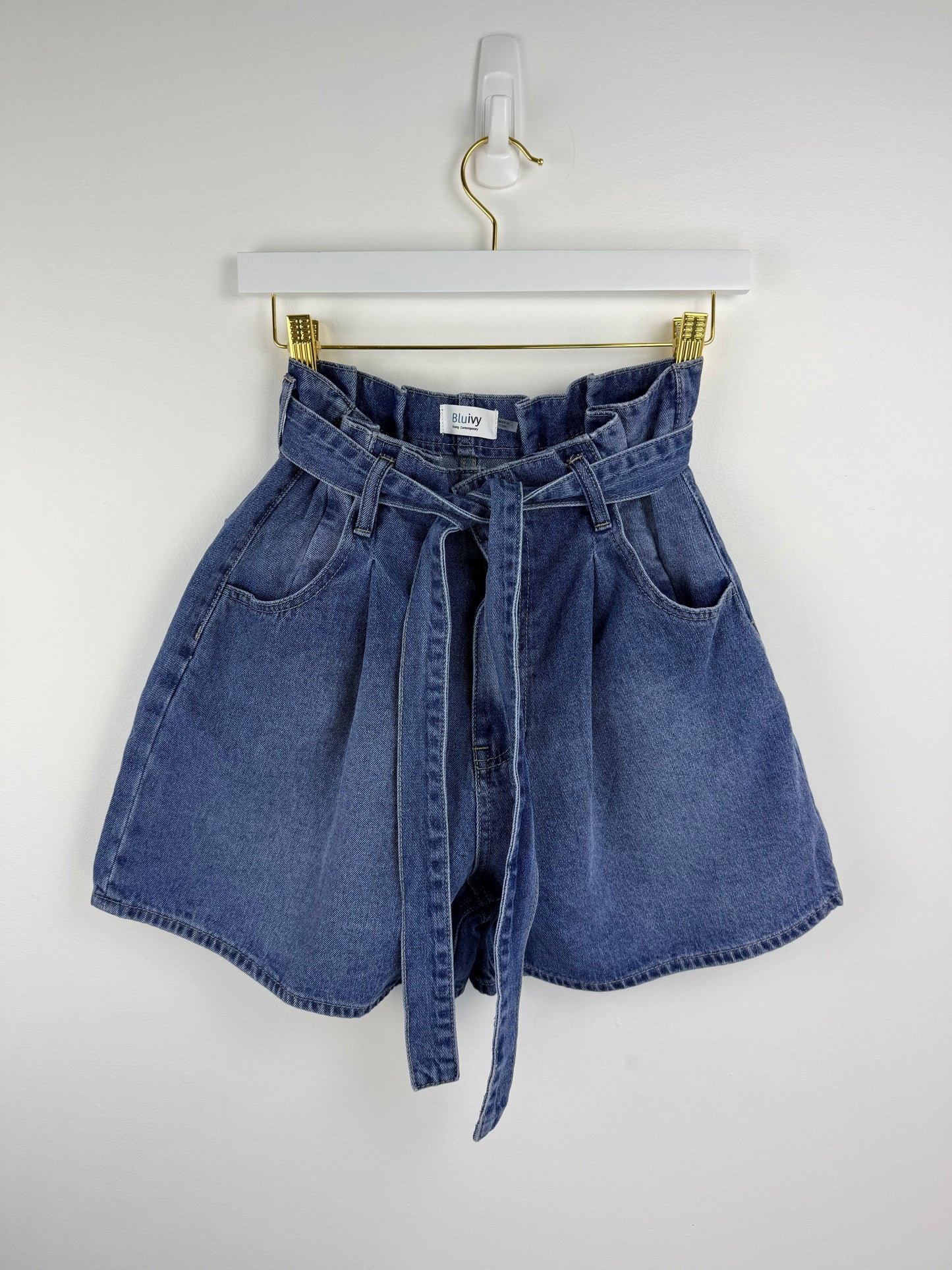 Camille High-Waist Paperbag Shorts