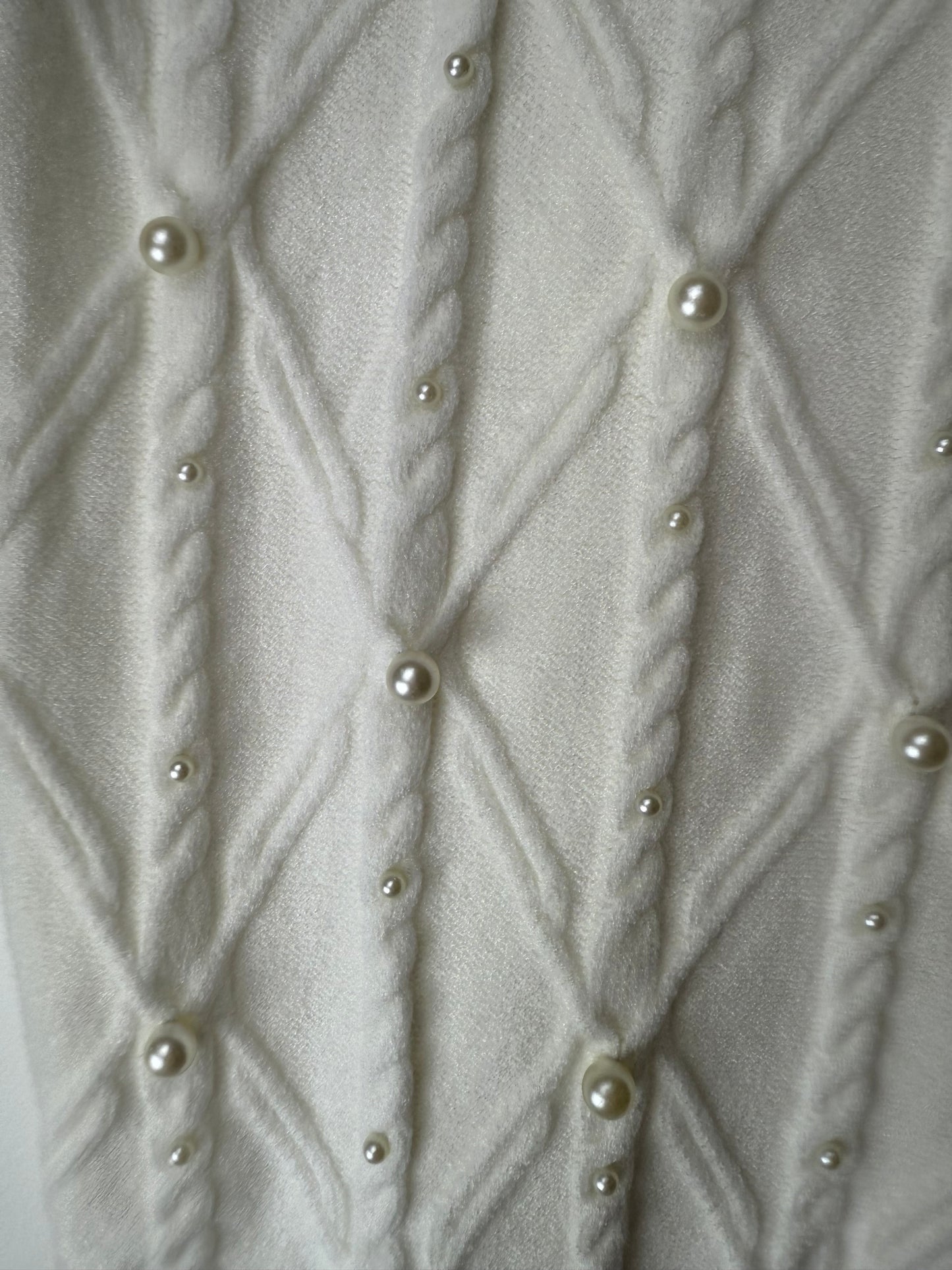 Sleeveless High Neck Pearl Embellished Sweater