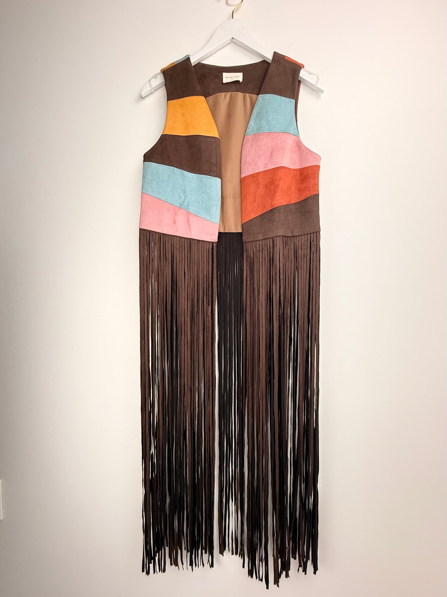 Here Comes the Sunrise- Boho Fringe Duster Vest