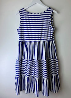 Striped Sleeveless Loose Fit Mini Dress