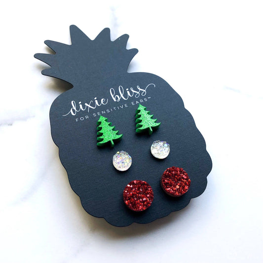 Juniper Earrings – Holiday Sparkle Trio