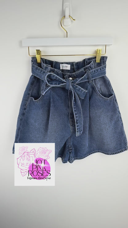 Camille High-Waist Paperbag Shorts