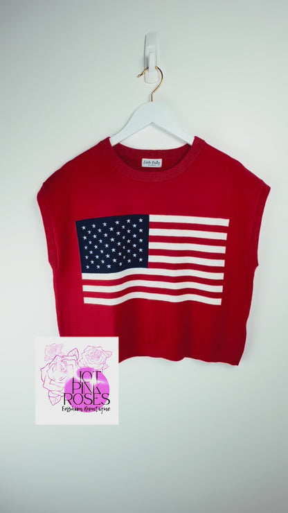 Stars & Stripes Dolman Sweater Top