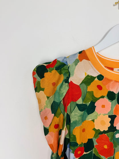 Floral-patterned garment on a white background